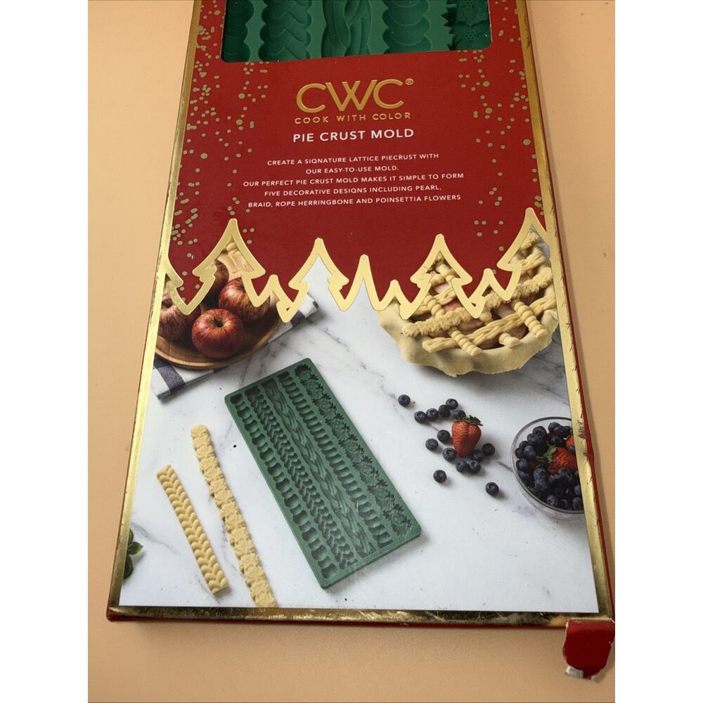 CWC Cook With Color silicone decorative pie crust mold -Green - Picture 3 of 4